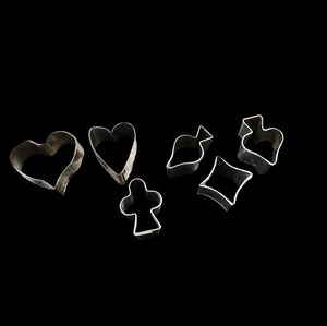 Casino Playing Cards Suit Metal Pastry Cookie Cutters